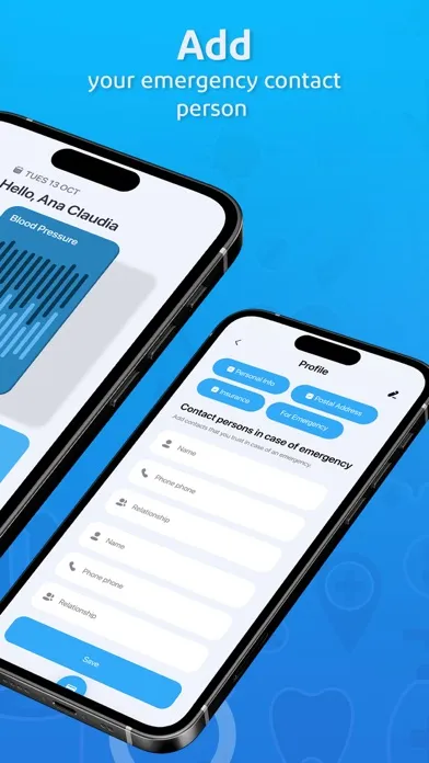 Capturas de tela do World Medical Card