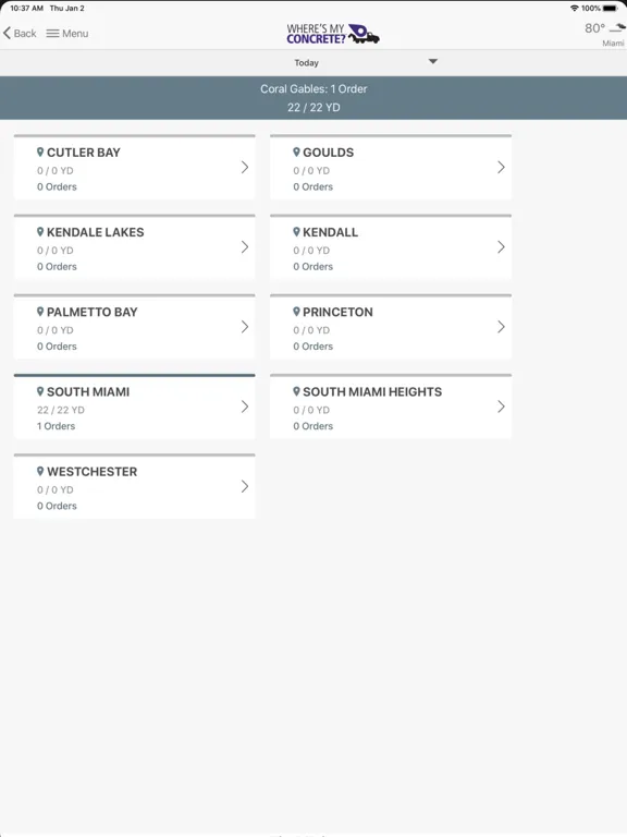 Capturas de pantalla de Wheresmyconcrete Producers iPad 