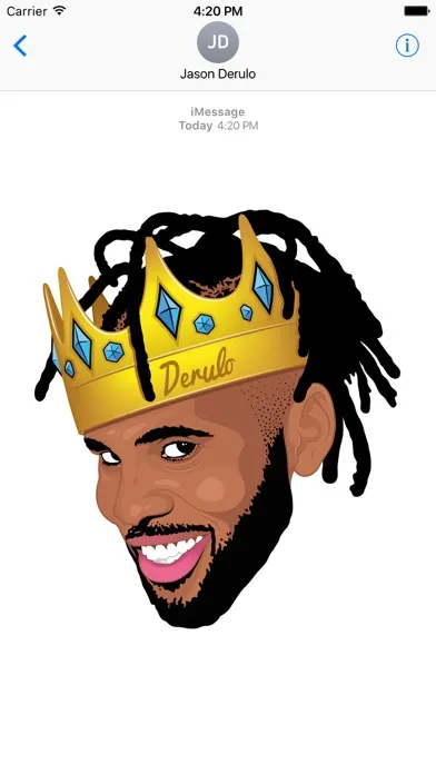 Ảnh chụp màn hình của Jason Derulo Sticker Pack