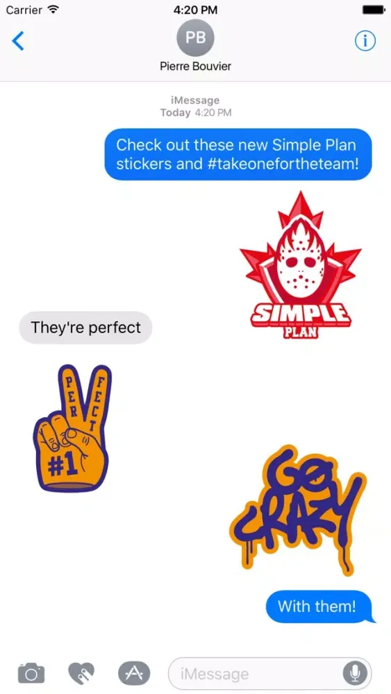 Capturas de tela do Simple Plan Sticker Pack
