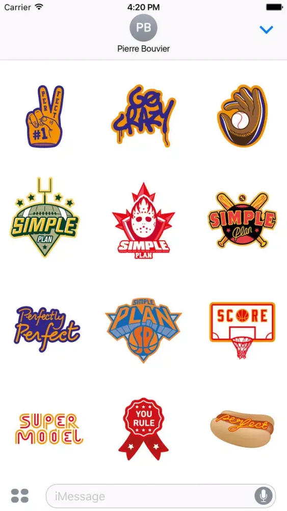 Capturas de tela do Simple Plan Sticker Pack