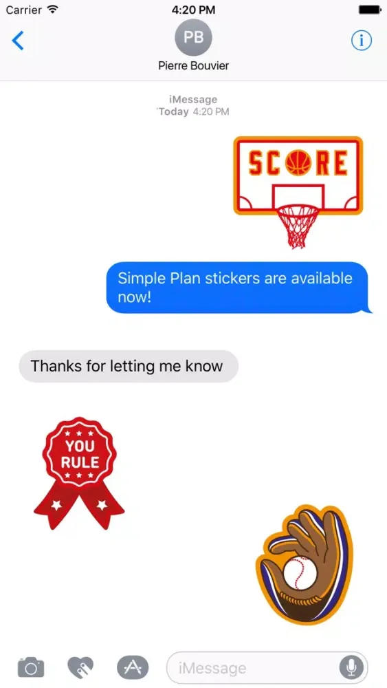Capturas de tela do Simple Plan Sticker Pack