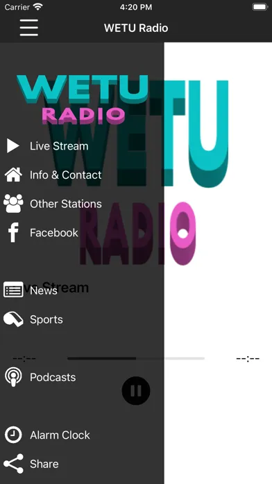 Tangkapan layar WETU Radio