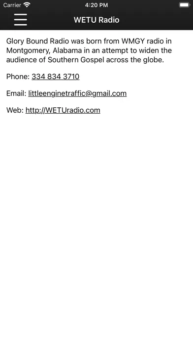 Tangkapan layar WETU Radio