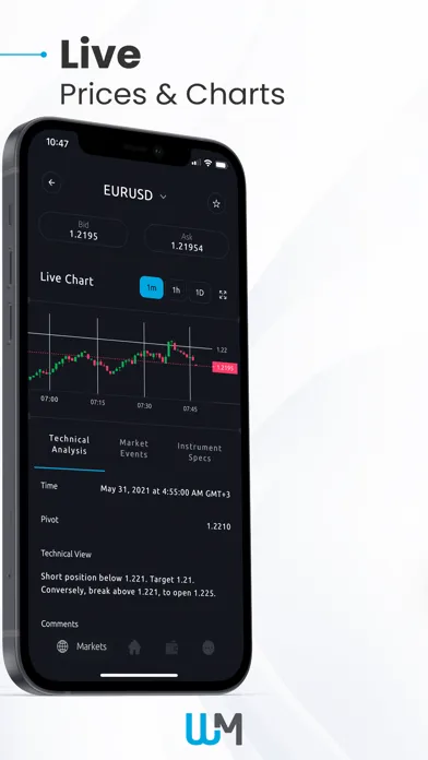 Capturas de pantalla de WM Markets | Online Trading