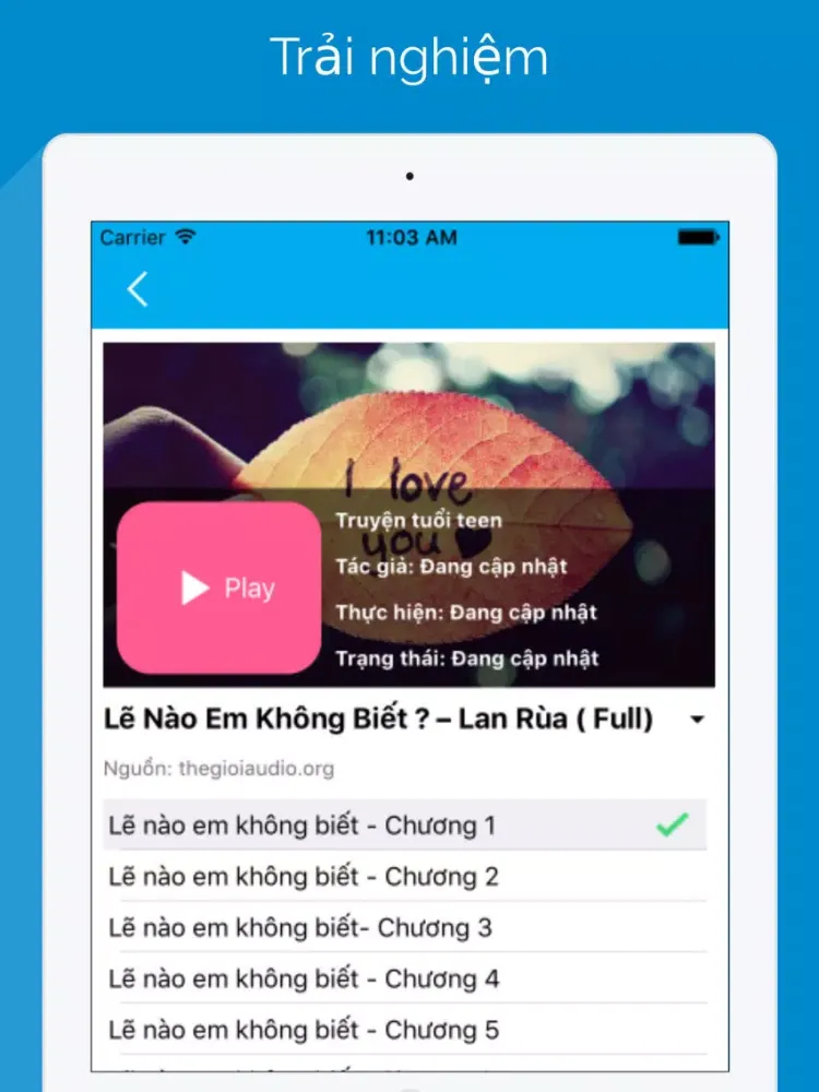 Audory - Kho truyện audio iPad  স্ক্রিনশট
