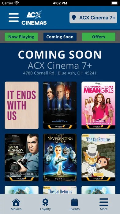 Ảnh chụp màn hình của ACX Cinemas©