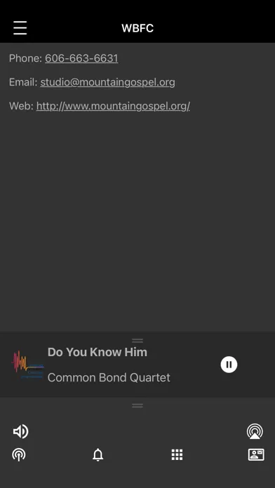 Ảnh chụp màn hình của Mountain Gospel Radio