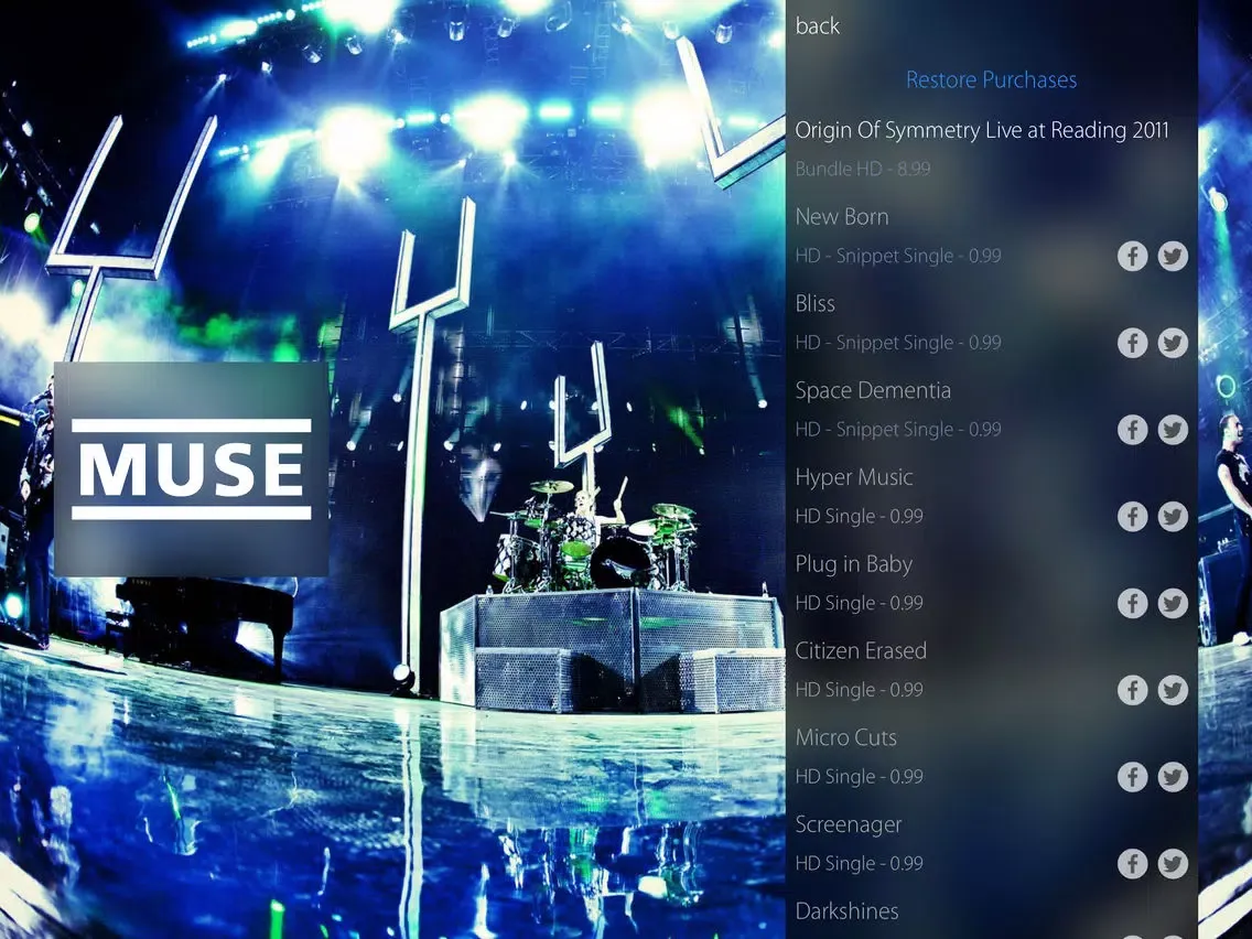 Zrzuty ekranu Muse 360 iPad 