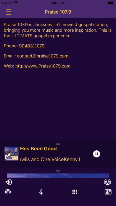 Praise 107.9 스크린샷