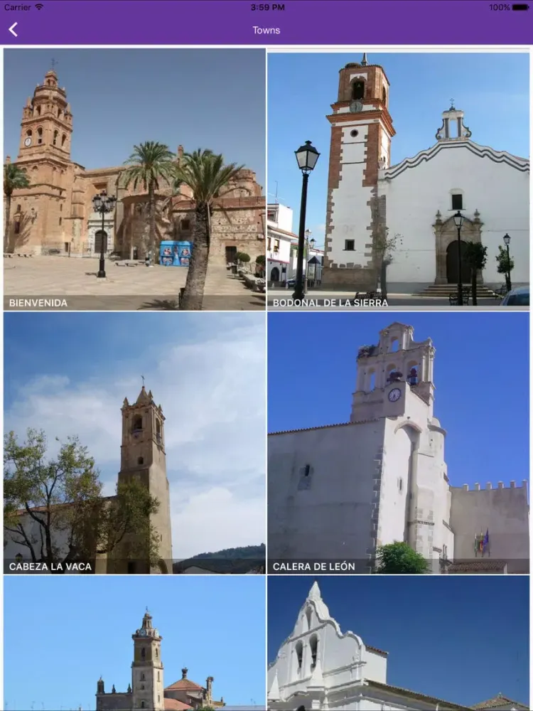 Tangkapan layar Turismo de Tentudía iPad 
