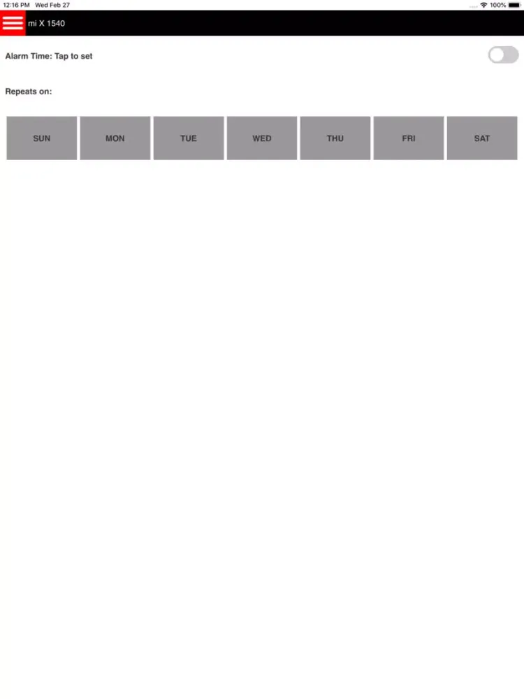 Ảnh chụp màn hình của Mi X 1540 iPad 