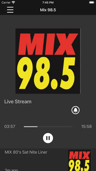 Screenshot di Mix 98.5