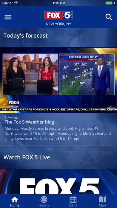 Скриншоты FOX 5 New York: Weather