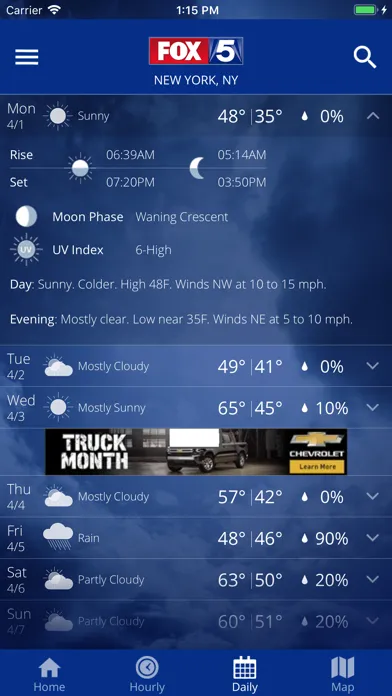 Скриншоты FOX 5 New York: Weather