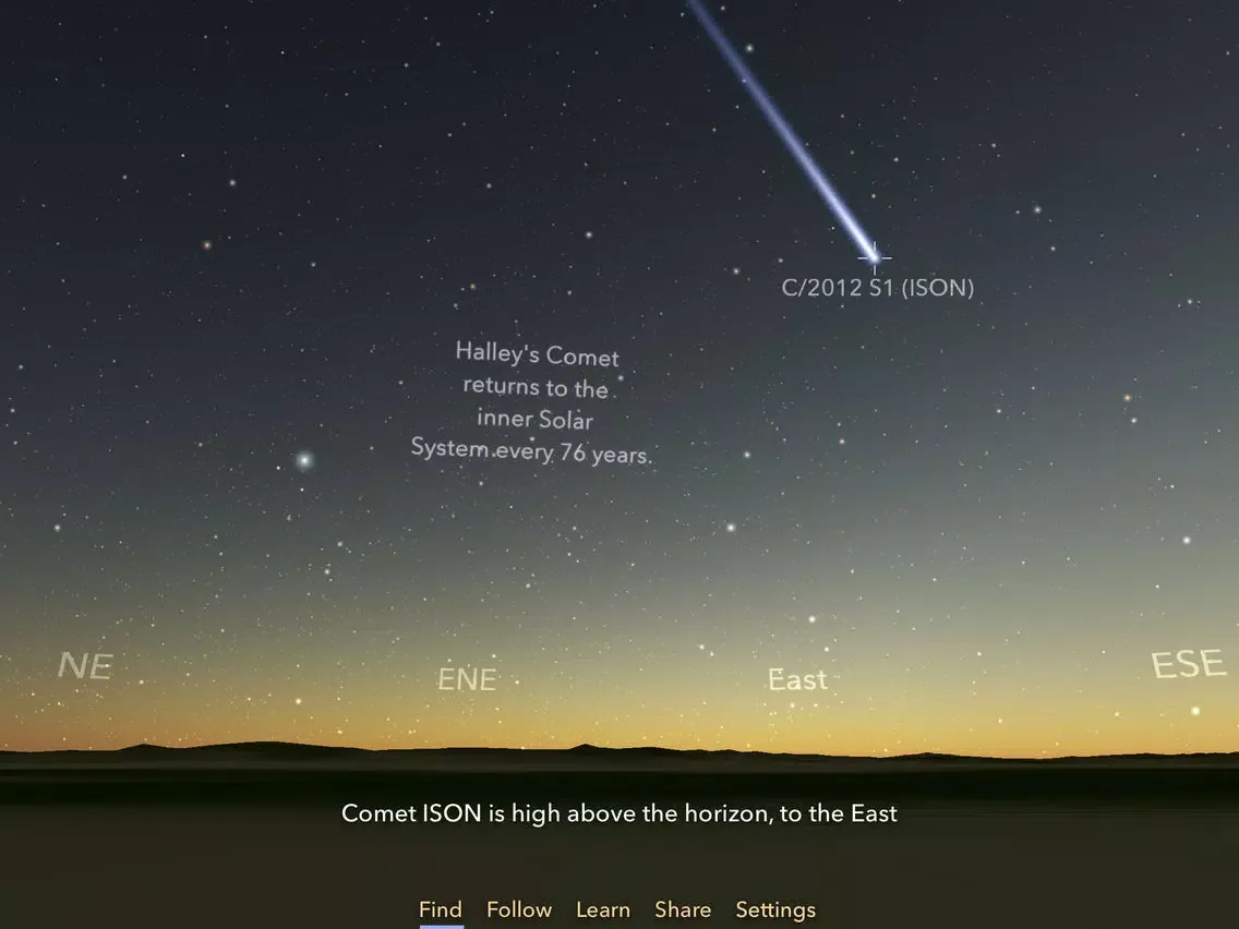 Comet ISON iPad  स्क्रीनशॉट