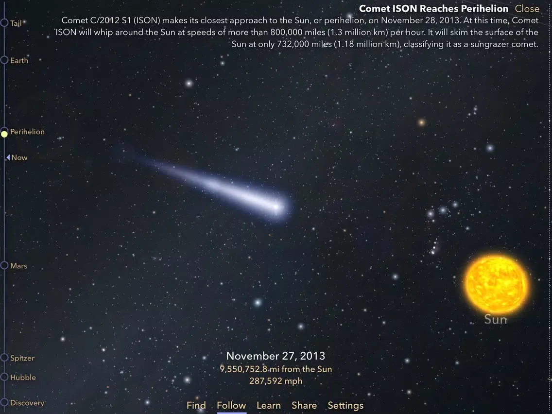 Comet ISON iPad  स्क्रीनशॉट