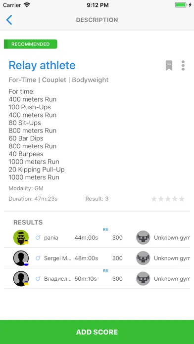 WODCAT - Crossfit workout WOD应用截图