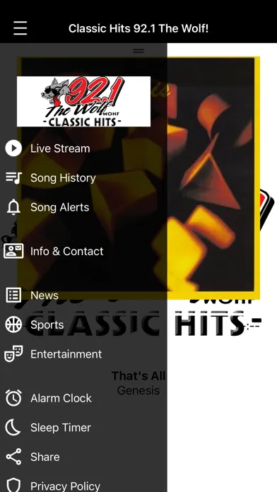 The WOHF App! Screenshots