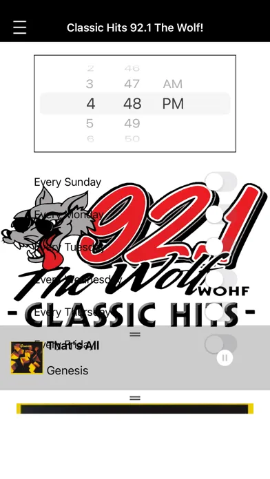 The WOHF App! Screenshots