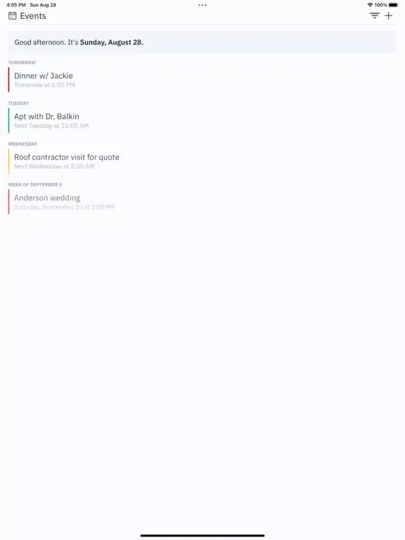 تصاویر Undue - Planning made simple iPad 