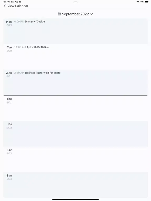 تصاویر Undue - Planning made simple iPad 