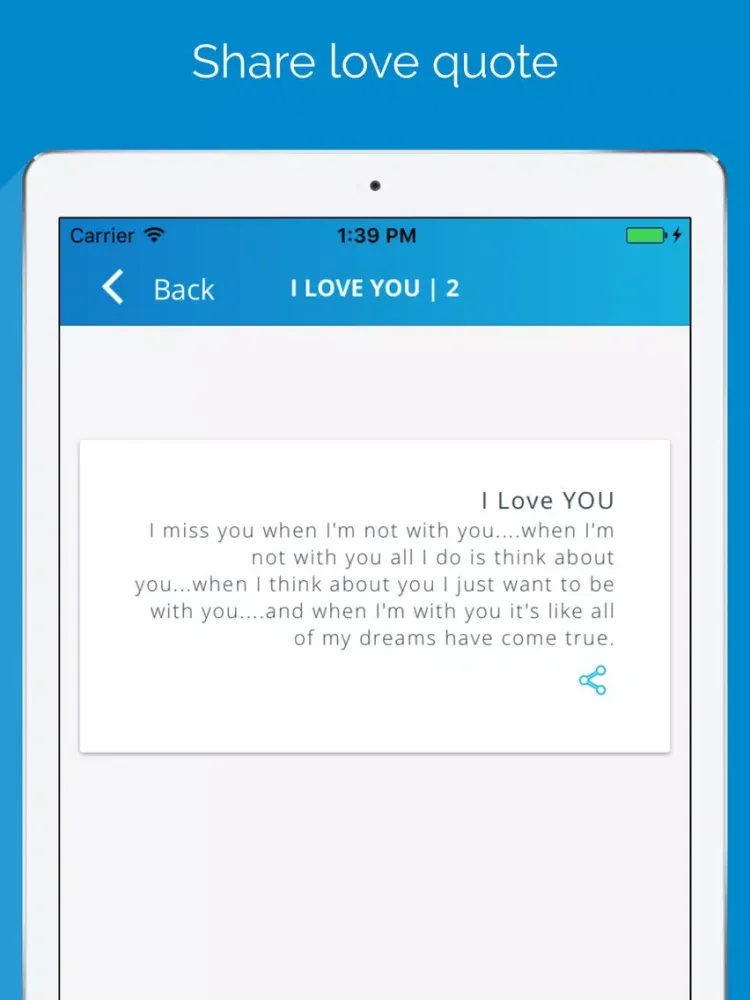 Скриншоты Love Romantic Messages iPad 