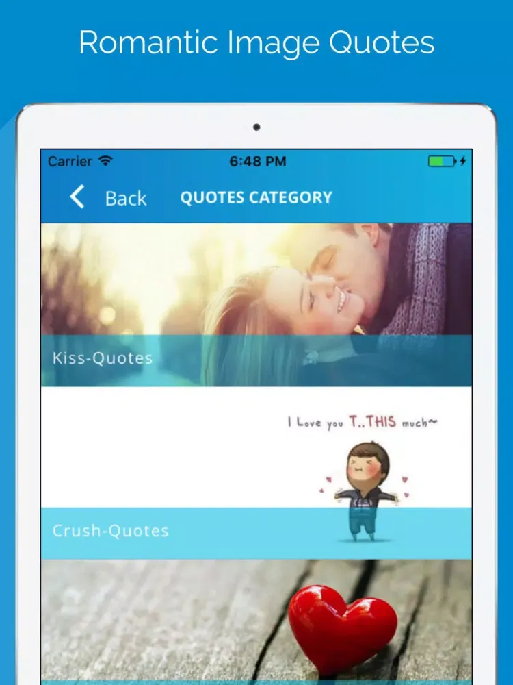 Скриншоты Love Romantic Messages iPad 