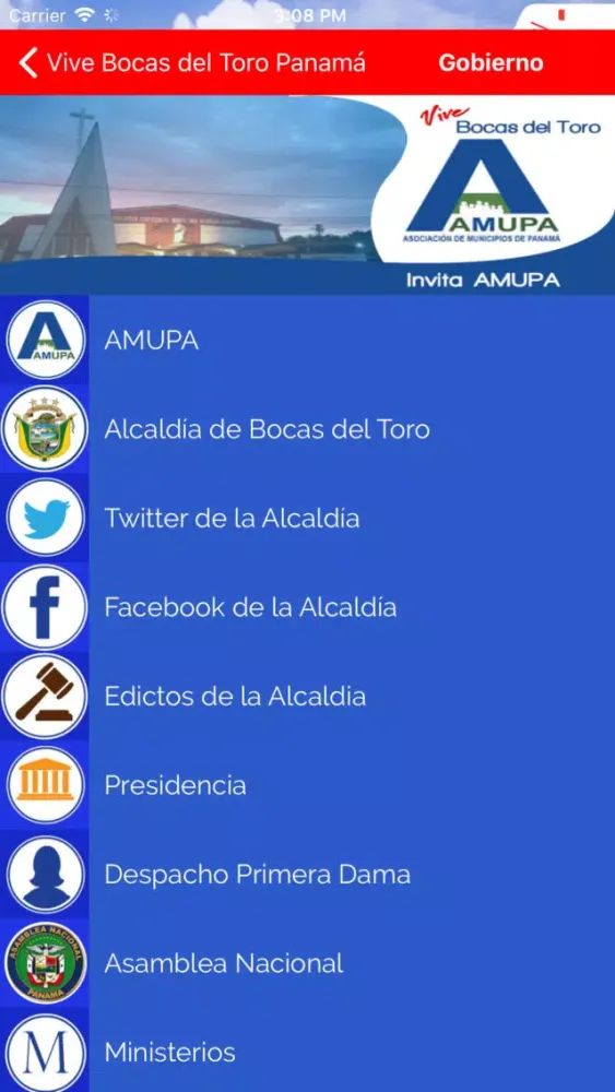 Capturas de tela do Vive Bocas del Toro Panamá