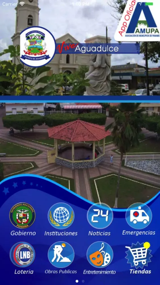Tangkapan skrin Vive Aguadulce Panamá