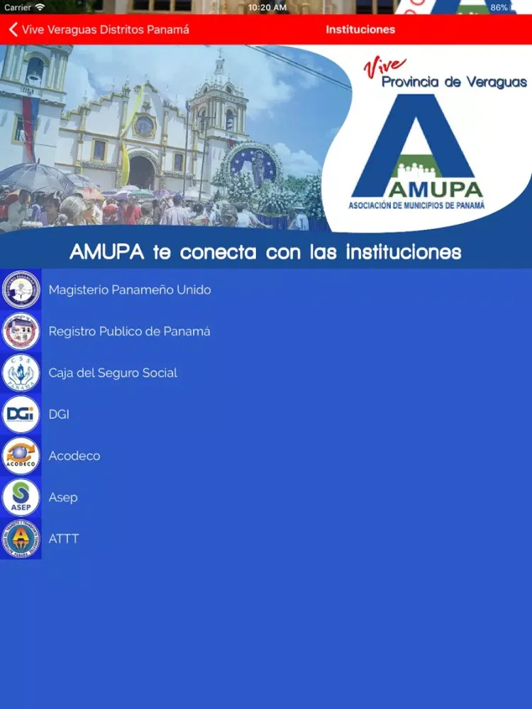 Vive Veraguas Distritos Panamá iPad 应用截图