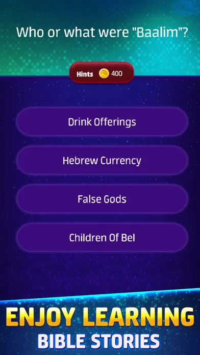 Capturas de tela do Daily Bible Trivia
