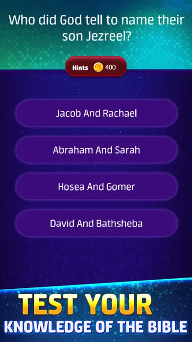 Capturas de tela do Daily Bible Trivia