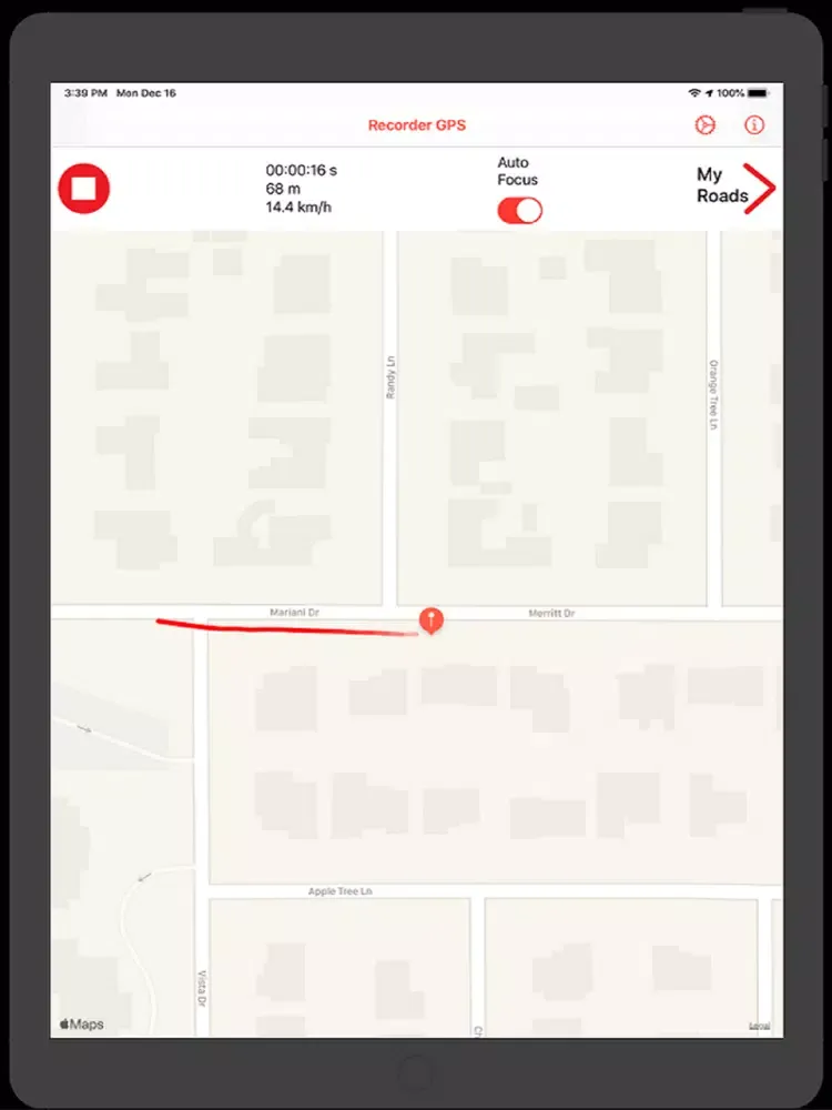 Map Recorder GPS iPad 应用截图
