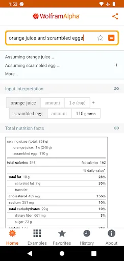 WolframAlpha Classic स्क्रीनशॉट