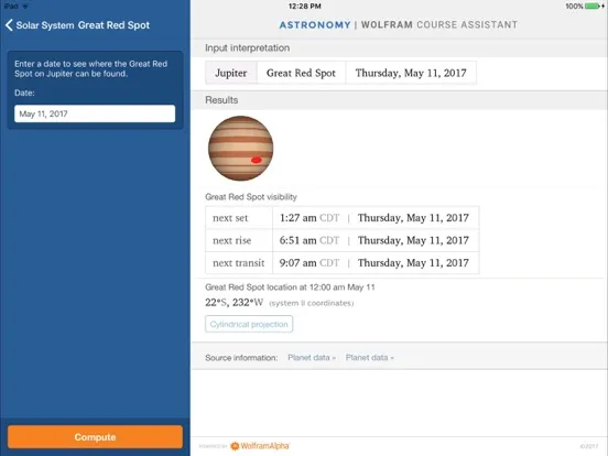 Capturas de pantalla de Wolfram Astronomy Course Assistant iPad 