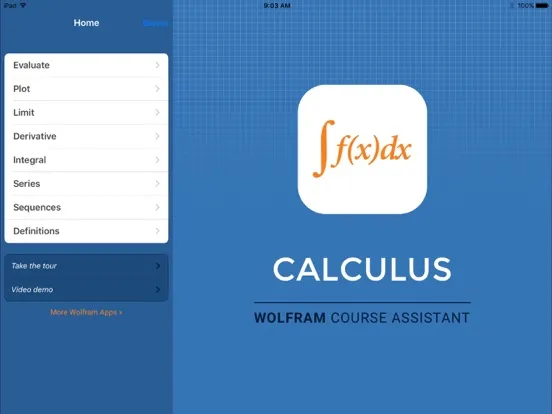 Tangkapan layar Wolfram Calculus Course Assistant iPad 