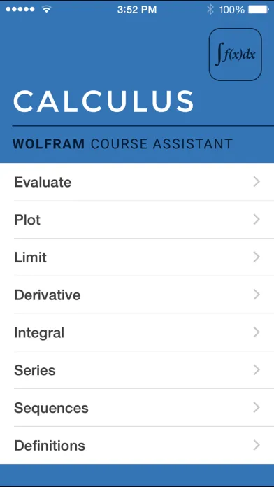 Tangkapan layar Wolfram Calculus Course Assistant