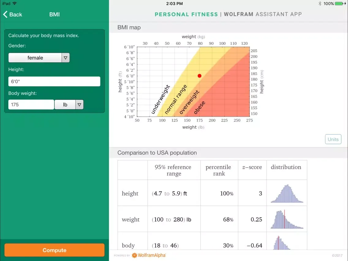 تصاویر Wolfram Personal Fitness Assistant App iPad 