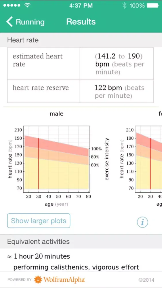 تصاویر Wolfram Personal Fitness Assistant App
