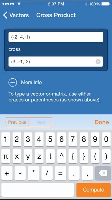 Captures d'écran de Wolfram Linear Algebra Course Assistant