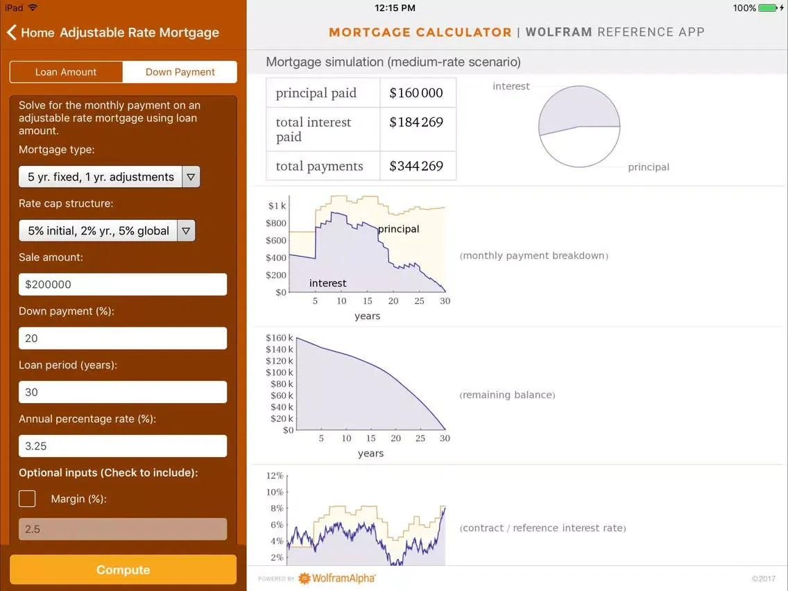 Скриншоты Wolfram Mortgage Calculator Reference App iPad 