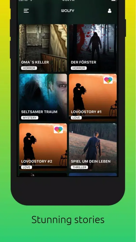 WOLFY - short chat stories سکرین شاٹس