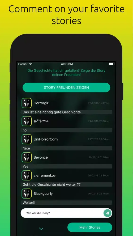 WOLFY - short chat stories سکرین شاٹس