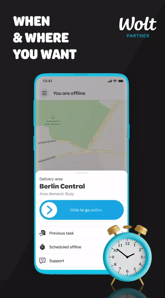 Capturas de pantalla de Wolt Courier Partner