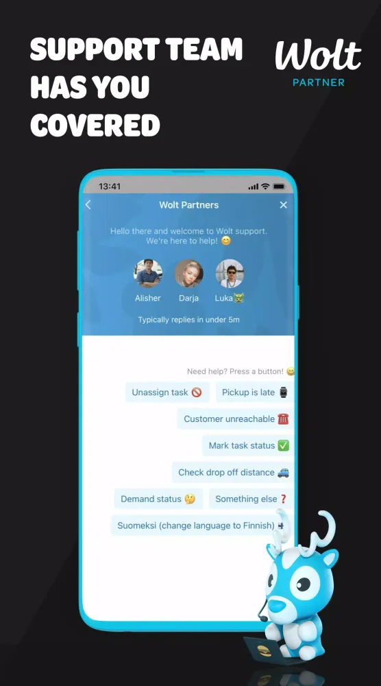 Capturas de pantalla de Wolt Courier Partner