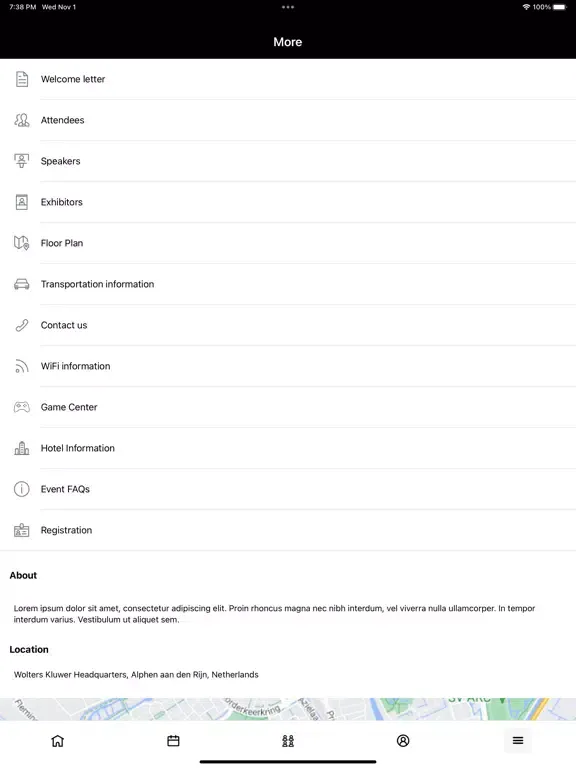 Wolters Kluwer Events iPad 應用截圖