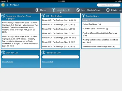 Скриншоты IntelliConnect Mobile iPad 