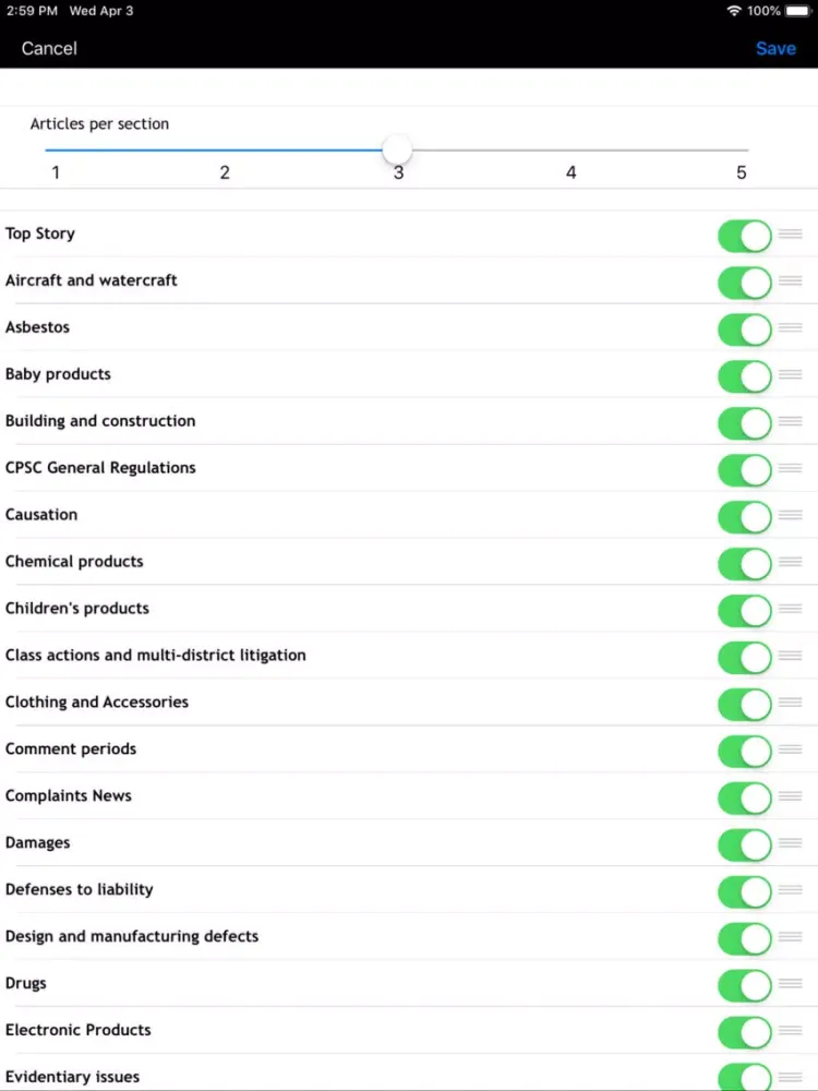 Products Liability Law Daily iPad  スクリーンショット