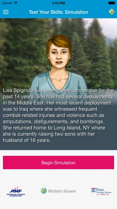Capturas de tela do PTSD Toolkit for Nurses